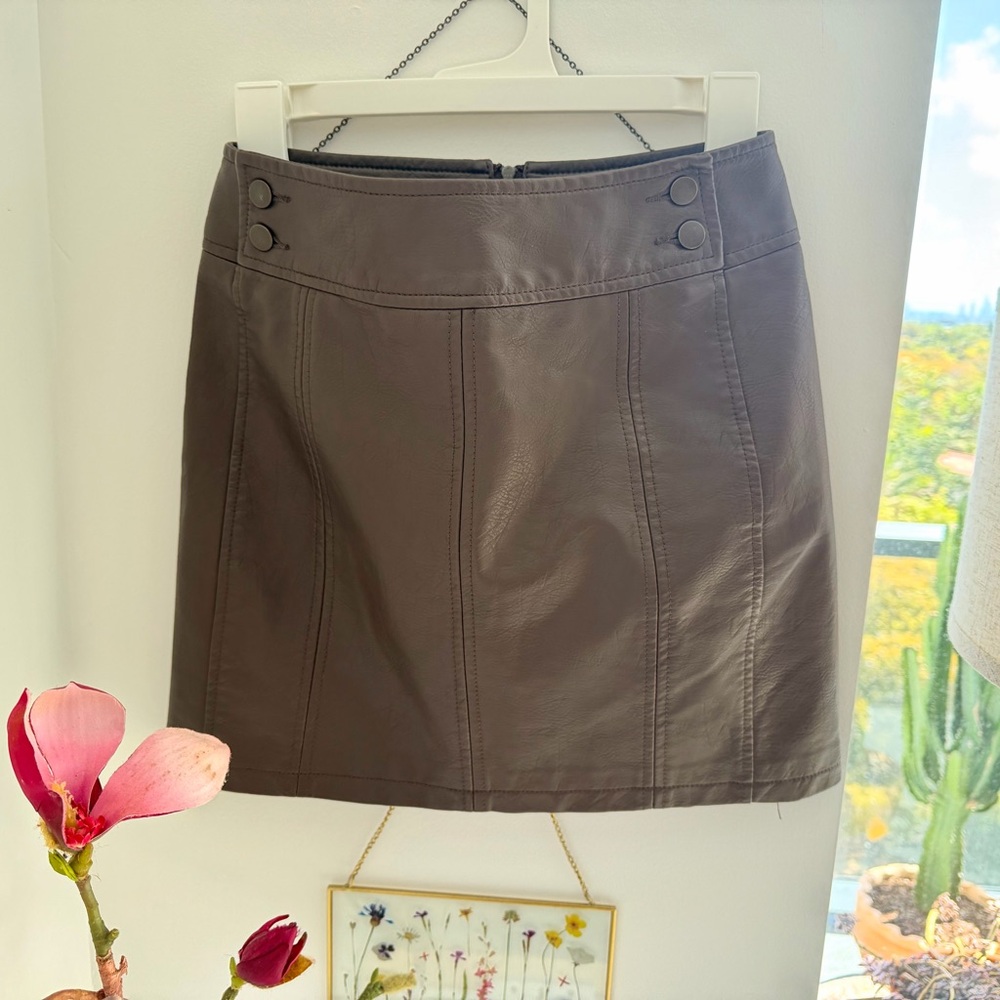 Free people Vegan Faux Leather Mini Skirt - Picture 3 of 7